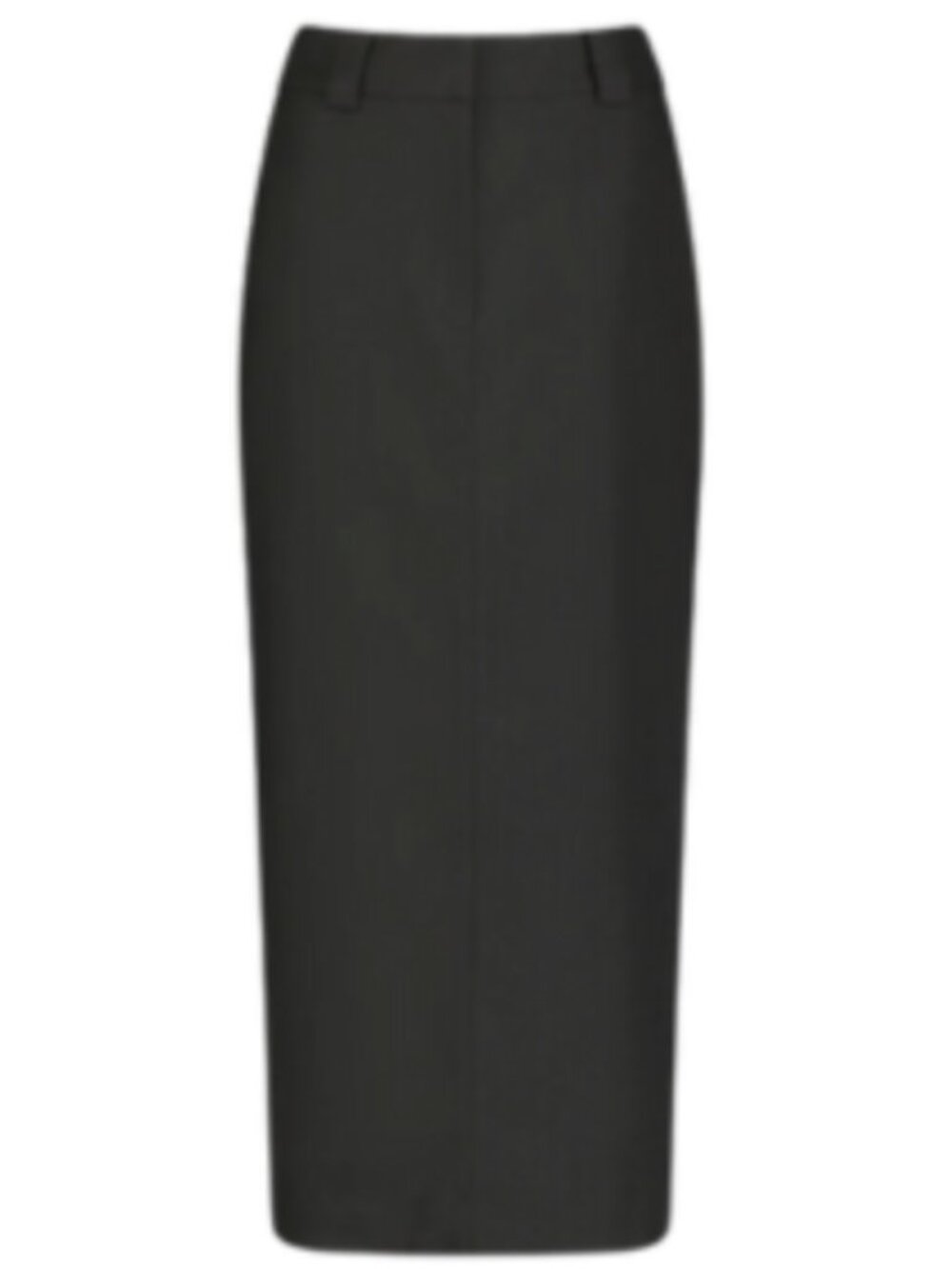 Mayson Black Twill Column Maxi Skirt